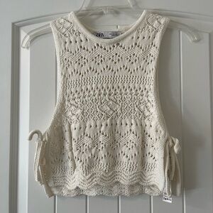 Zara Cream Knit Top